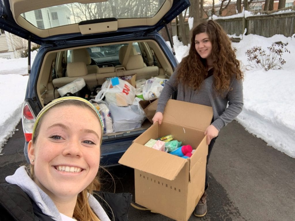 Hingham High School Students Collect Donations For Dove Hingham