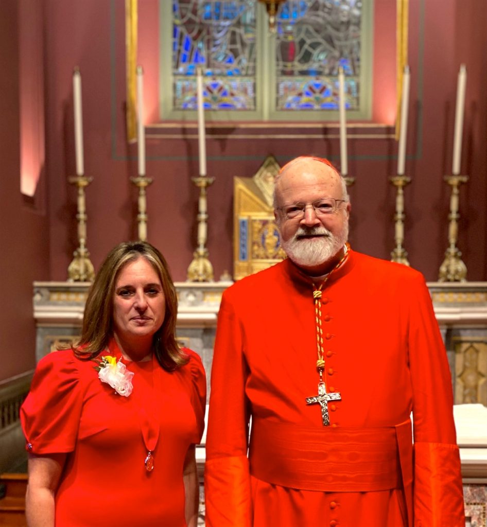 Lisa Fasano and Cardinal Sean O’Malley