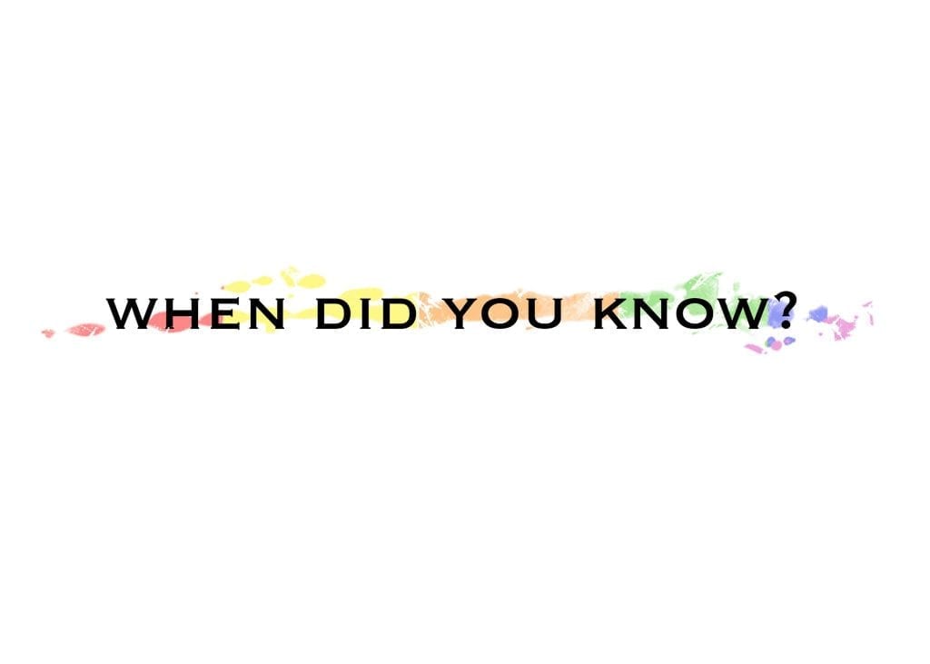 When Did You Know Logo