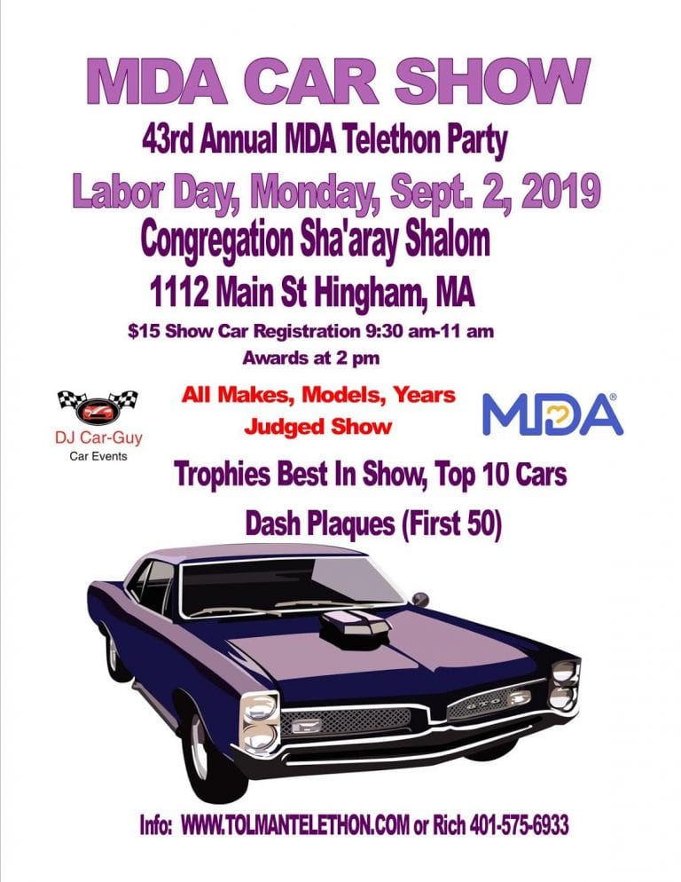 MDA Car Show & 43rd Annual MDA Telethon Party Hingham Anchor