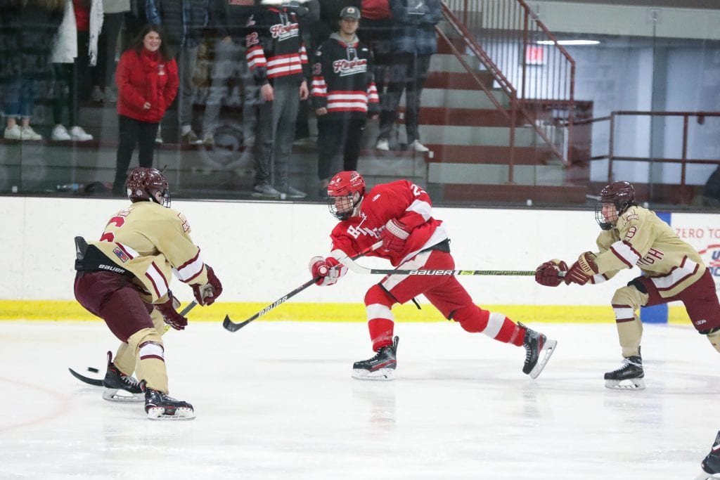 Hingham played BC High in the 2019 Super 8 Tournament.  In 2010, Hingham won the Super 8. 