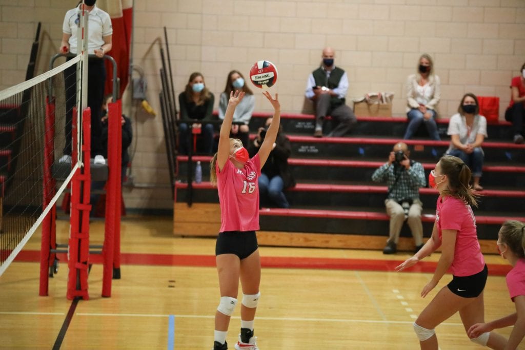 Senior captain Carly Kennedy sets up her teammates.