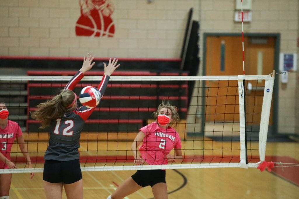 Senior captain Haley McConnell blasts it pass the SL blocker.