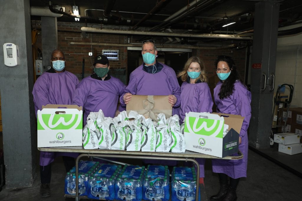 Wahlburgers and Call to Action donate meals and PPE to Carney Hospital (photo by Joshua Ross) 