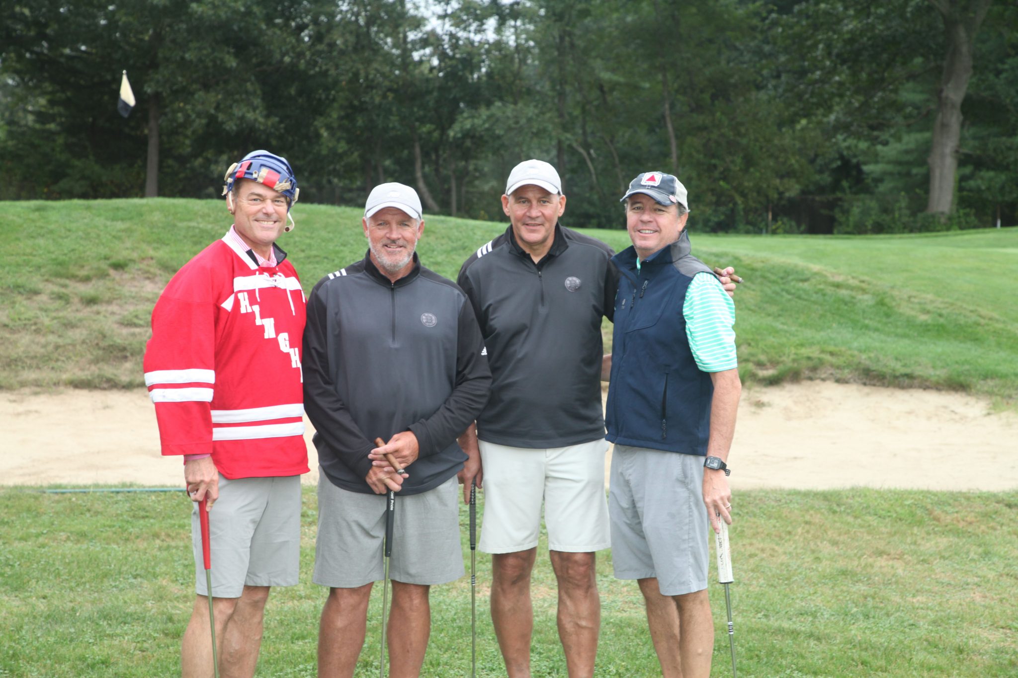 Some familiar faces showed up to play - former HSP president Fred Hussey, Bruins TV broadcaster Andy Brickley,  Bruins radio broadcaster Bob Beers and Jack Concannon.