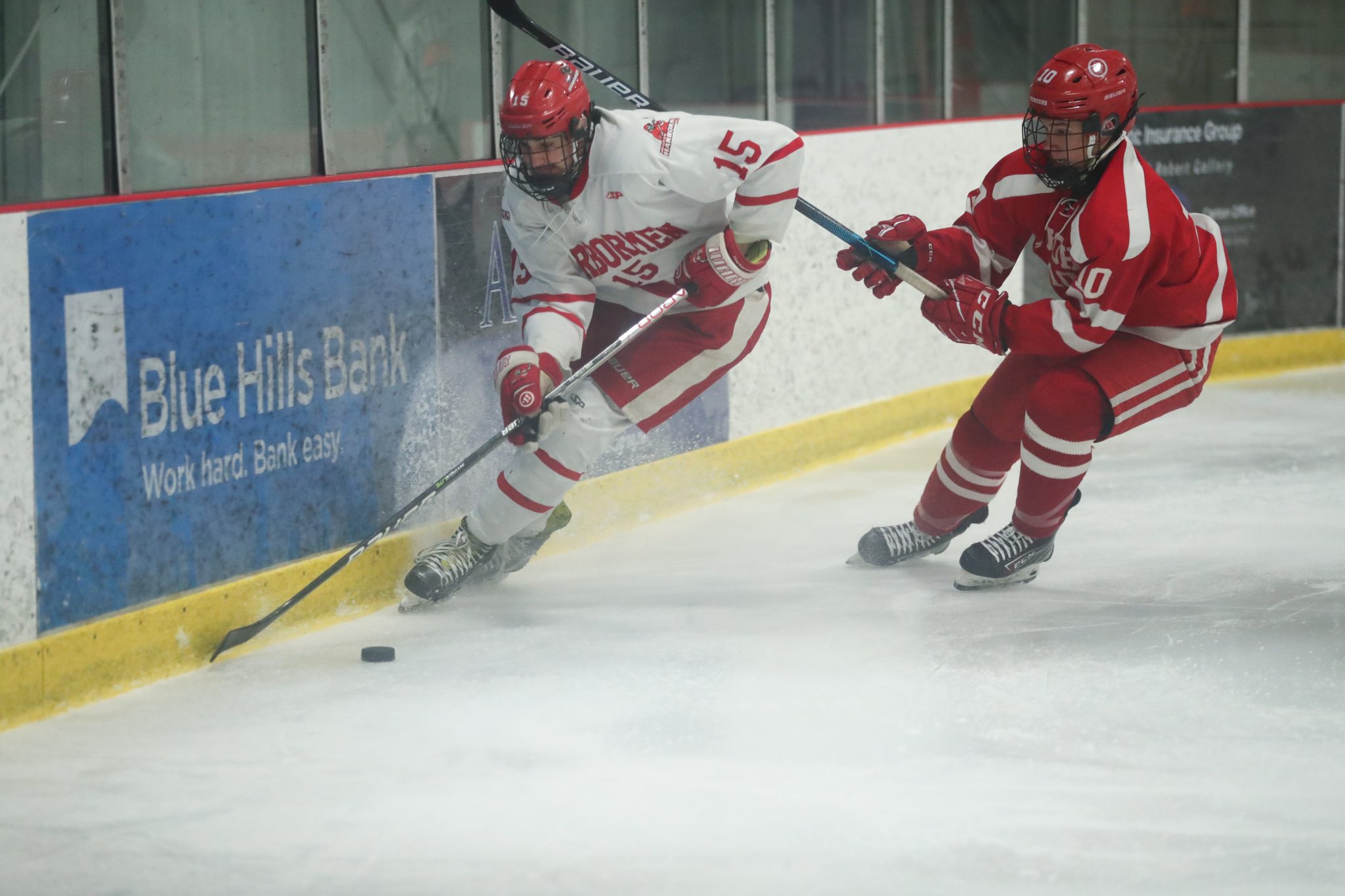 Senior Wyatt Iaria picked the perfect time to score his first two goals of the season. 