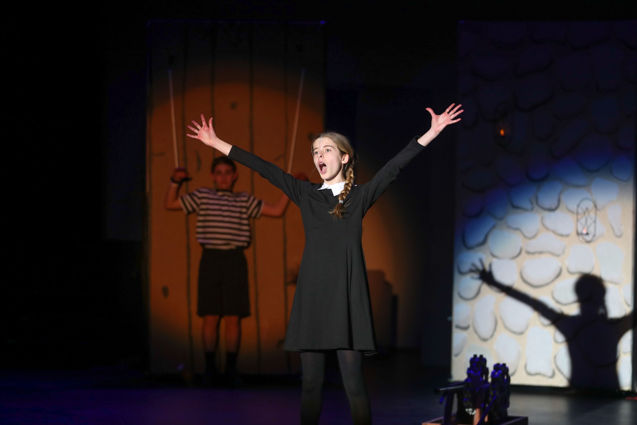 Louisa Corbett is one of two students playing Wednesday in HMS's production of The Addams Family. 