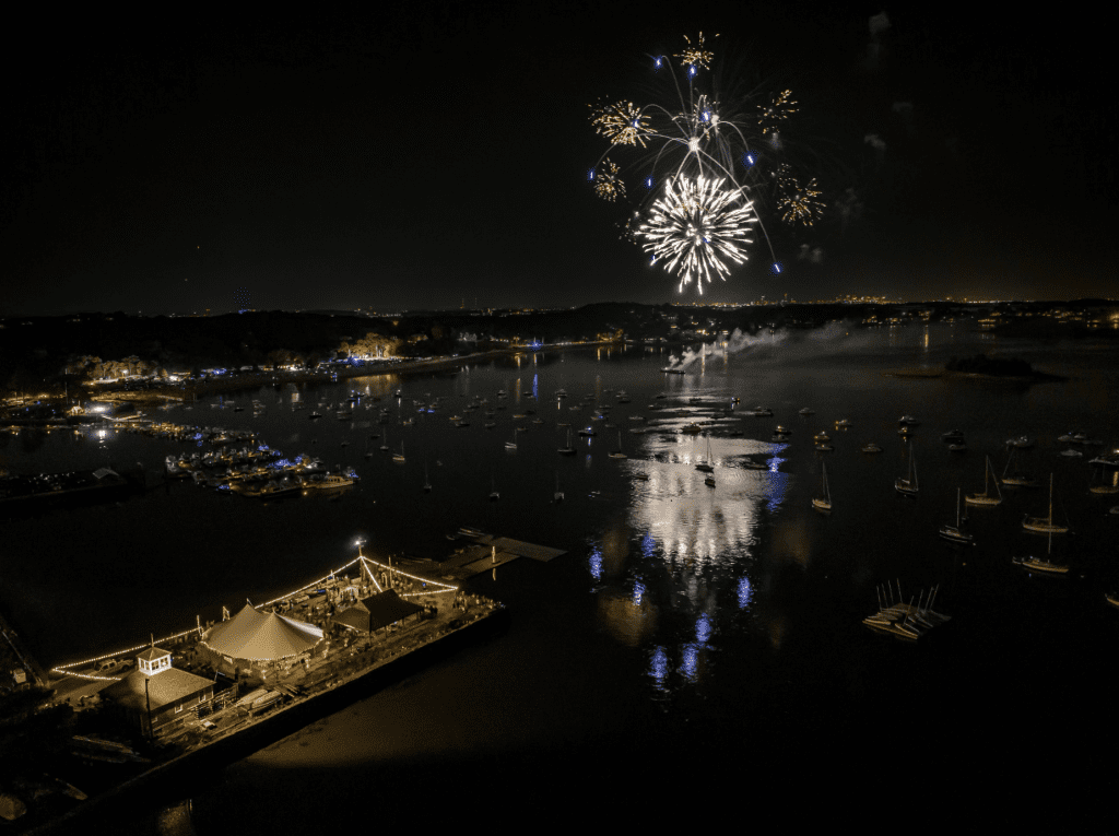 Hingham Harbor celebration including spectacular fireworks