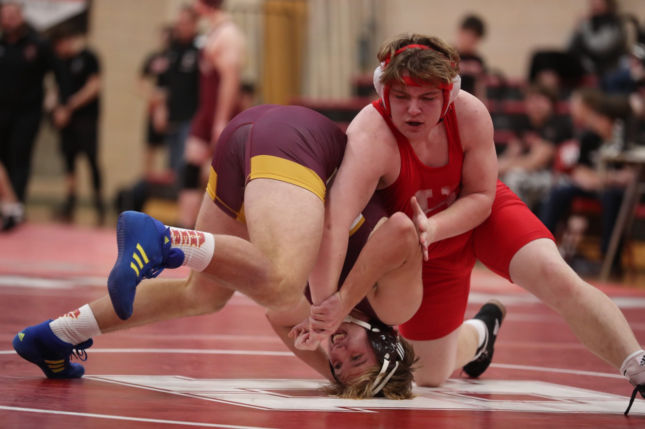 Senior Chris Rulli had a pin in his two wins on the day.