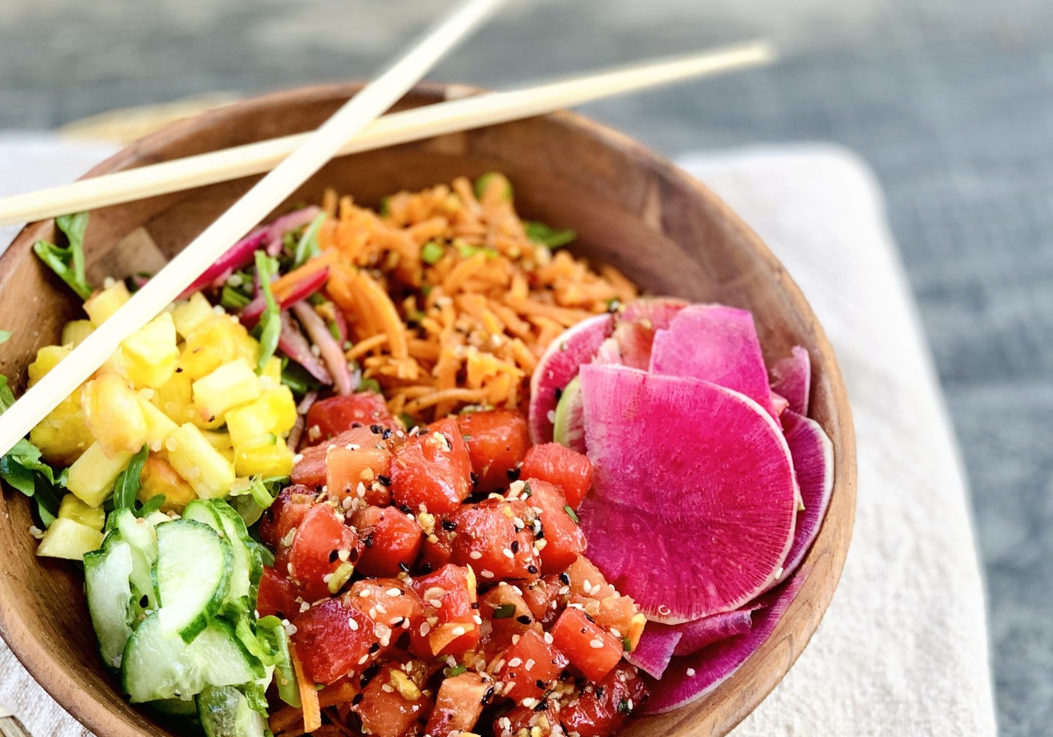 Watermelon poke bowl 